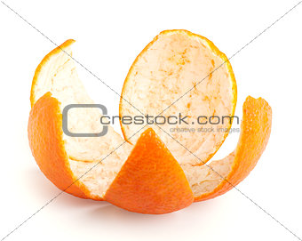 Orange peel isolated