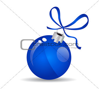 Christmas ball - Blue - Decorated design
