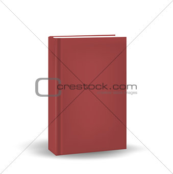 Book in a realistic, 3D style. Mock-up for your design. Isolated on white background. Vector illustration.