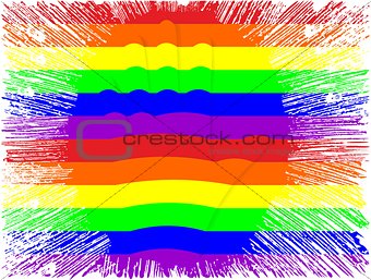 LGBT rainbow colors hand