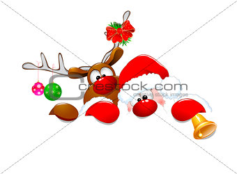 Santa Claus and deer 2