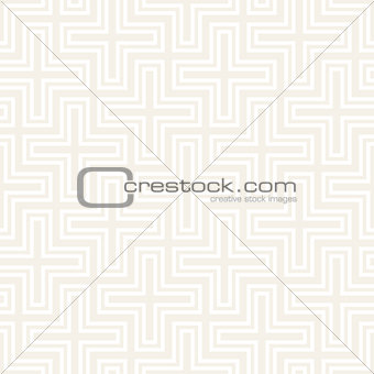 Vector seamless cross tiling pattern. Modern stylish geometric texture. Repeating mosaic abstract background