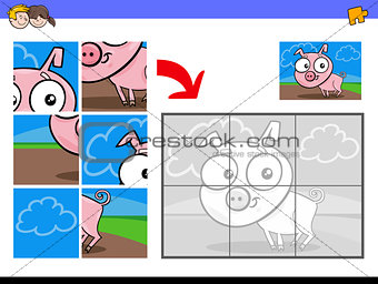 jigsaw puzzles with piglet farm animal