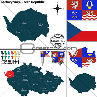 Map of Karlovy Vary, Czech Republic