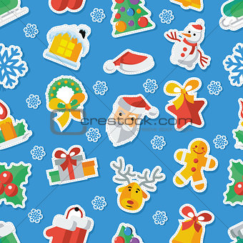 Illustration for Christmas and New Year Flat design Vector illustration applique