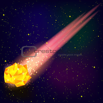 Falling Orange Meteor