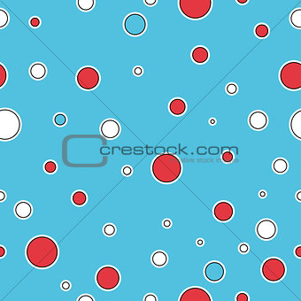 White Christmas snow dots seamless pattern