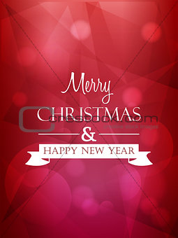 merry christmas and happy new year, red greeting card