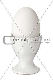 White egg in eggcup