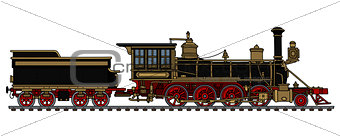 Vintage american steam locomotive