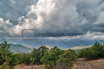 Landscape of the Crimean Mountains, Russia
