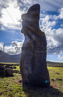 Moai statue, ahu Tongariki, easter island