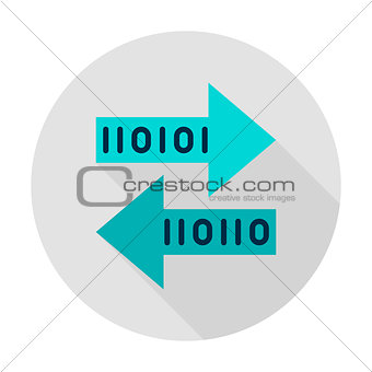 Bit Transfer Circle Icon