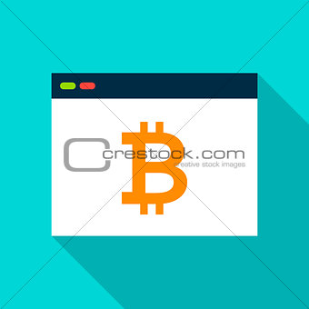 Bitcoin Browser Flat Icon