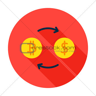 Bitcoin Exchange Circle Icon
