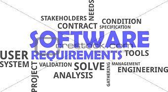 word cloud - software requirements