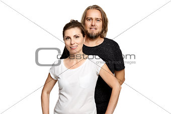 Couple on White Background