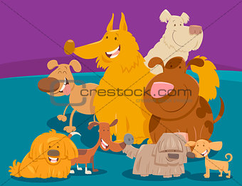 dogs and puppies cartoon animals group