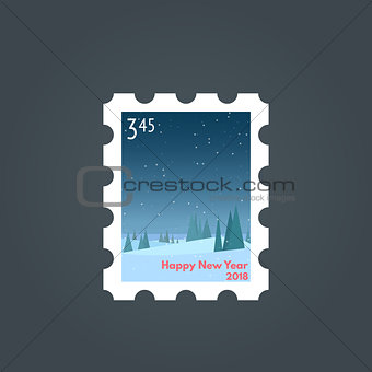 Stamp Happy New Year