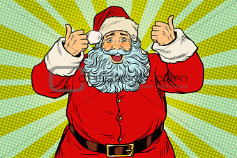Thumb up happy Santa Claus