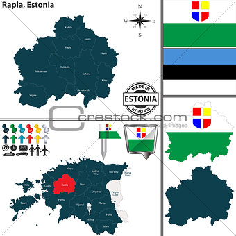 Map of Rapla, Estonia