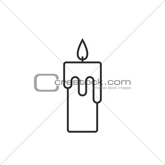 Candle line icon