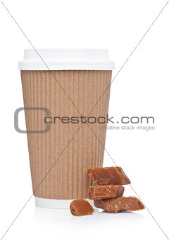 Cappuccino Coffee paper cup for takeaway