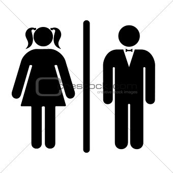 icon male and female toilet