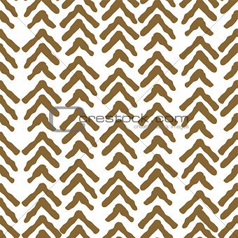 Herringbone rough gold color seamless vector pattern.