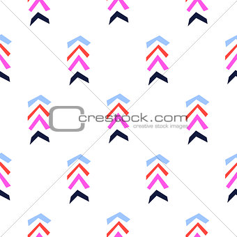 Herringbone bright berry color shapes color seamless vector pattern.