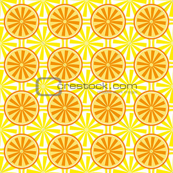 Lemon orange fruit pattern yellow