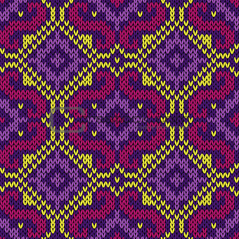 Knitted Ornate Orient Seamless Pattern