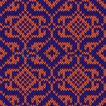Orient Knitted Ornate Seamless Pattern