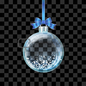 Glass transparent Christmas ball