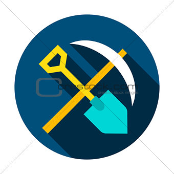 Mining Tools Circle Icon