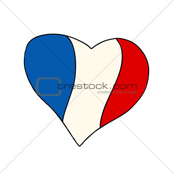 France heart, Patriotic symbol