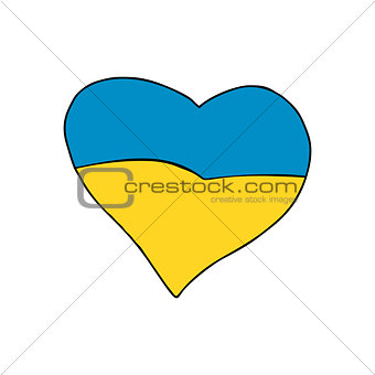 Ukraine heart, Patriotic symbol