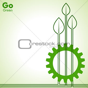 Save Nature and go green concept with eco gear