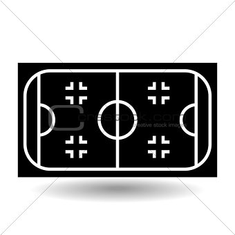 Icon playground ice hockey, vector illustration.