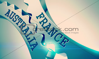 France Australia - Mechanism of Metallic Gears. 3D.