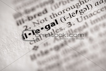 Dictionary Series - Law: illegal