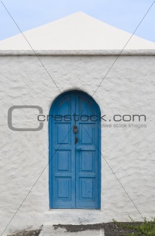 Blue door in Lanzarote