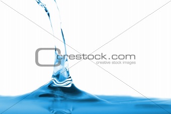 Blue splash of water