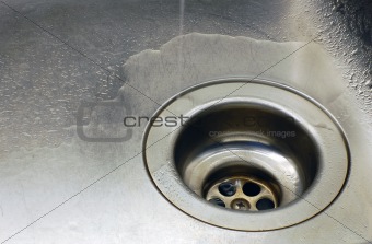 Sink with dripping water