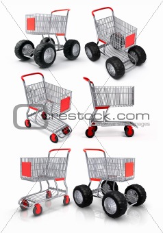 shopping cart for food store