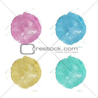 Watercolor painted circle