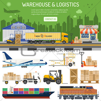 Warehouse and logistics banner