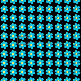 Forget me not flowers in rows seamless