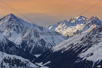 winter mountain landscape in Austria