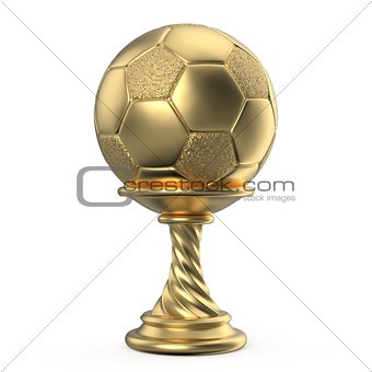 Gold trophy cup SOCCER FOOTBALL 3D